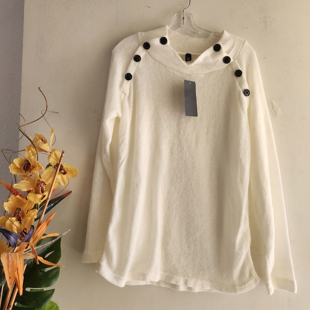 🆕️ Heind White XL Sweater Top - Picture 12 of 12